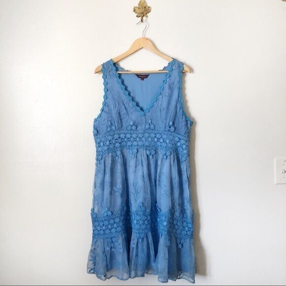 Anthropologie Ranna Gill Veronica Lace Midi Dress - Picture 1 of 9